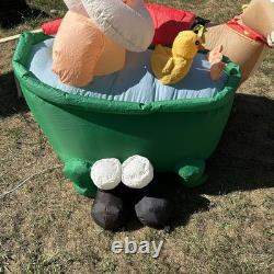 Rare Gemmy CHRISTMAS Animated Scrubbing Bath Hot Tub SANTA REINDEER inflatable Rare Gemmy CHRISTMAS Animated Scrubbing Bath Hot Tub SANTA REINDEER inflatable