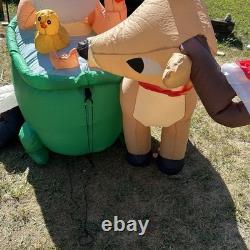 Rare Gemmy CHRISTMAS Animated Scrubbing Bath Hot Tub SANTA REINDEER inflatable Rare Gemmy CHRISTMAS Animated Scrubbing Bath Hot Tub SANTA REINDEER inflatable