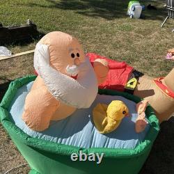Rare Gemmy CHRISTMAS Animated Scrubbing Bath Hot Tub SANTA REINDEER inflatable Rare Gemmy CHRISTMAS Animated Scrubbing Bath Hot Tub SANTA REINDEER inflatable