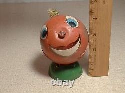 Rare German Pumpkin Man Candy Container Hand Painted Vintage Halloween Antique