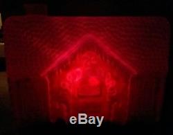 Rare GingerBread House COLOR CHANGING Vintage Christmas Xmas Yard Blow Mold
