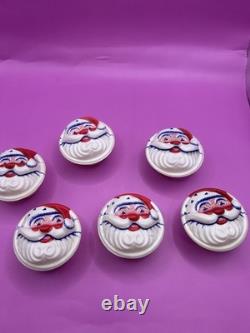 Rare HTF Lot Of 6 Vintage Christmas Santa Cupcake Store Displays Window Display