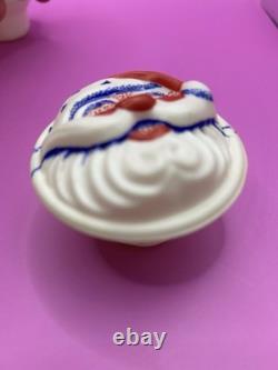 Rare HTF Lot Of 6 Vintage Christmas Santa Cupcake Store Displays Window Display