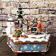 Rare Hubrig Volkskunst Wintertime Snow Scene German Hand Made Music Box