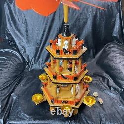 Rare Lillian Vernon Halloween Carousel Candle Holder Tall 3 Tier