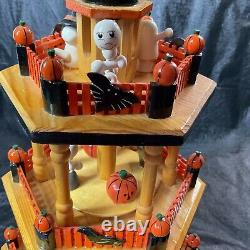 Rare Lillian Vernon Halloween Carousel Candle Holder Tall 3 Tier