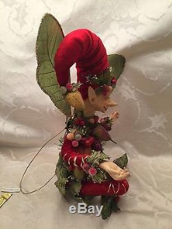 Rare Mark Roberts Fairy Elf Pixie Doll Med Large Christmas Doll Ornament 20