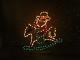 Rare Mr Christmas Animated Lighted Sculpture Santa On Rocking Horse
