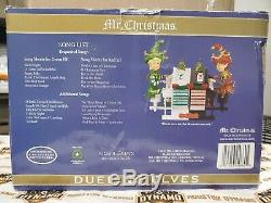 Rare! Mr Christmas Dueling Elves On Pianos Action/lights Music Box 24 Songs