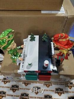 Rare! Mr Christmas Dueling Elves On Pianos Action/lights Music Box 24 Songs