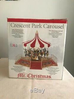 Rare Mr Christmas Gold Label Crescent Park Carousel 75th Anniversary Fabric 2006