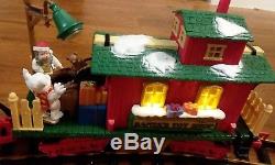 Rare New Bright Animated Dillard's Christmas Train Set + Box GREAT CONDITION