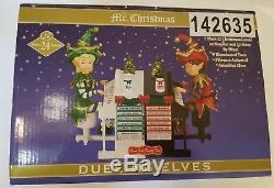 Rare New Mr Christmas Dueling Elves On Pianos Action/lights Music Box Nib