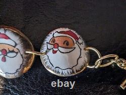 Rare Nos Holt Howard Santa Head Bracelet In Original Box/tissue/label 1959