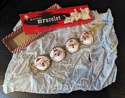 Rare Nos Holt Howard Santa Head Bracelet In Original Box/tissue/label 1959