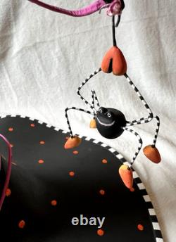 Rare PATIENCE BREWSTER Halloween Witches Hat Pumpkin Spider Decoration