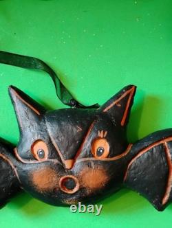 Rare Primitives By Kathy Johanna Parker Halloween Double Sided Hanging Bat