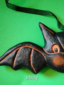 Rare Primitives By Kathy Johanna Parker Halloween Double Sided Hanging Bat