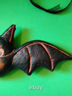 Rare Primitives By Kathy Johanna Parker Halloween Double Sided Hanging Bat