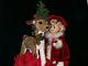 Rare Santa's Best Animated Christmas Porcelain Doll Emma With Reindeer & Extras