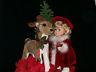 Rare Santa's Best Animated Christmas Porcelain Doll Emma With Reindeer & Extras