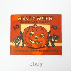 Rare SEALED circa 1930s Fern Bisel Peat Halloween Cardboard Cutouts NEVER OPENED