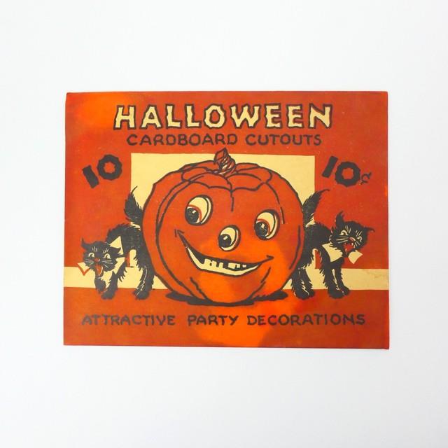 Rare Sealed Circa 1930s Fern Bisel Peat Halloween Cardboard Cutouts Never Opened