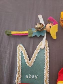 Rare Scarce Elf's fairy Banner, Xmas, vintage