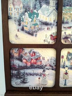 Rare Thomas Kinkade Musical Illuminated Window Christmas 8 Melodies. VIDEO