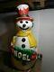 Rare Vtg Drainage Noel Deluxe Snowman Christmas Holiday Blow Mold Yard Decor