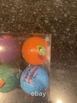 Rare VTG HTF Set Of 6 Pee-Wee Herman Show Christmas Ball Ornaments Unused 2010