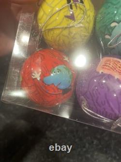 Rare VTG HTF Set Of 6 Pee-Wee Herman Show Christmas Ball Ornaments Unused 2010
