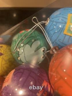 Rare VTG HTF Set Of 6 Pee-Wee Herman Show Christmas Ball Ornaments Unused 2010