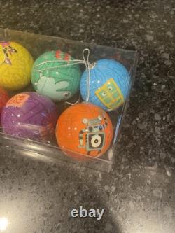 Rare VTG HTF Set Of 6 Pee-Wee Herman Show Christmas Ball Ornaments Unused 2010