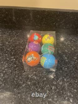 Rare VTG HTF Set Of 6 Pee-Wee Herman Show Christmas Ball Ornaments Unused 2010