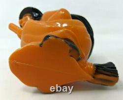 Rare VTG MCM Rosbro Plastic Halloween Witch on Broom Candy Container Holder KP21