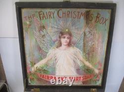 Rare Vintage 1898 Fairbanks Fairy Soap Christmas Store Advertising Wood Box Rare Vintage 1898 Fairbanks Fairy Soap Christmas Store Advertising Wood Box