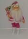 Rare Vintage 1950's Pink Santa Claus Withtoy Bag Japan