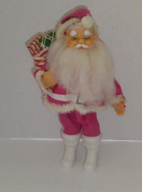 Rare Vintage 1950's Pink Santa Claus Withtoy Bag Japan