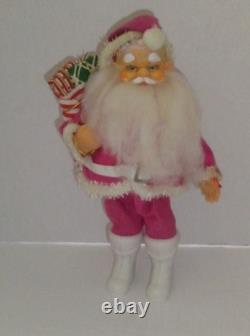 Rare Vintage 1950's Pink Santa Claus withToy Bag Japan