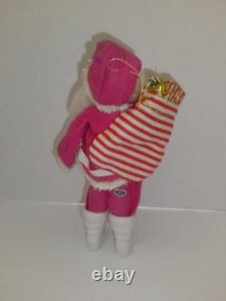 Rare Vintage 1950's Pink Santa Claus withToy Bag Japan