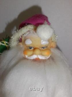 Rare Vintage 1950's Pink Santa Claus withToy Bag Japan