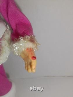 Rare Vintage 1950's Pink Santa Claus withToy Bag Japan