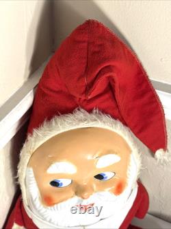 Rare Vintage 50s 60s Santa Claus Roly Poly Doll Stuffed Body Celluloid Face 23