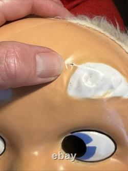 Rare Vintage 50s 60s Santa Claus Roly Poly Doll Stuffed Body Celluloid Face 23