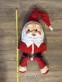 Rare Vintage 50s 60s Santa Claus Roly Poly Doll Stuffed Body Celluloid Face 23