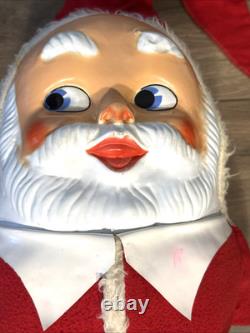 Rare Vintage 50s 60s Santa Claus Roly Poly Doll Stuffed Body Celluloid Face 23