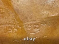 Rare Vintage Atlantic Ceramic Pumpkin Light Jack O Lantern Halloween 2 Pcs