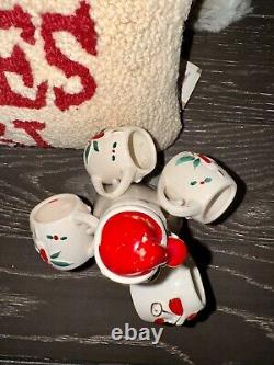 Rare! Vintage CAPRI Creations Ceramic Santa Whiskey Set Christmas Japan