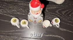 Rare! Vintage CAPRI Creations Ceramic Santa Whiskey Set Christmas Japan